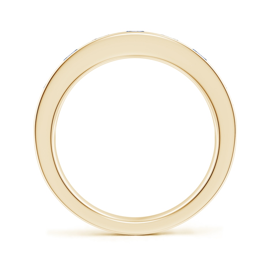 3.5mm Lab-Grown Channel Set Sapphire and Diamond Semi Eternity Ring in Yellow Gold side 199