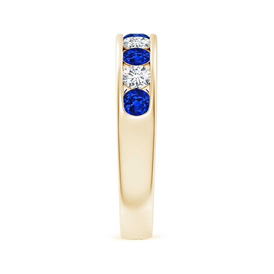 3mm Lab-Grown Channel Set Sapphire and Diamond Semi Eternity Ring in 18K Yellow Gold side 299