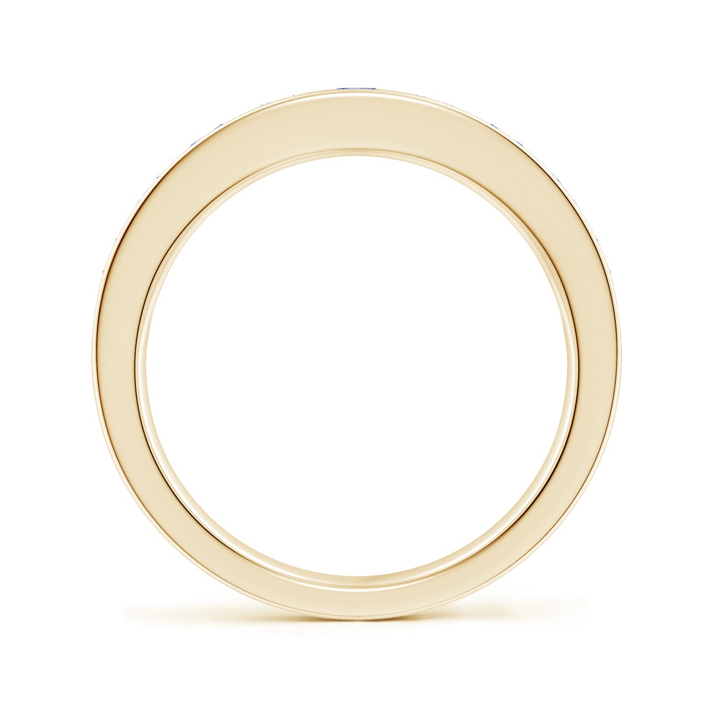 3mm Lab-Grown Channel Set Sapphire and Diamond Semi Eternity Ring in Yellow Gold - side 199