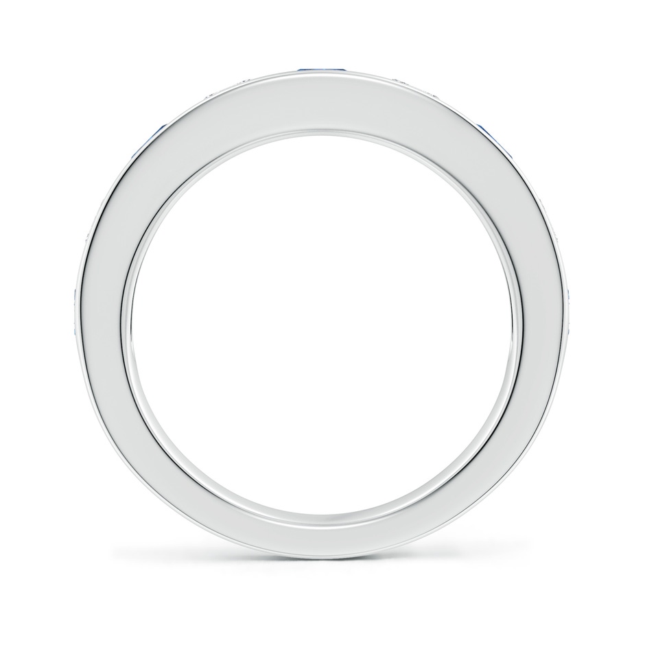 4mm AAA Channel Set Sapphire and Diamond Semi Eternity Ring in 18K White Gold side 199