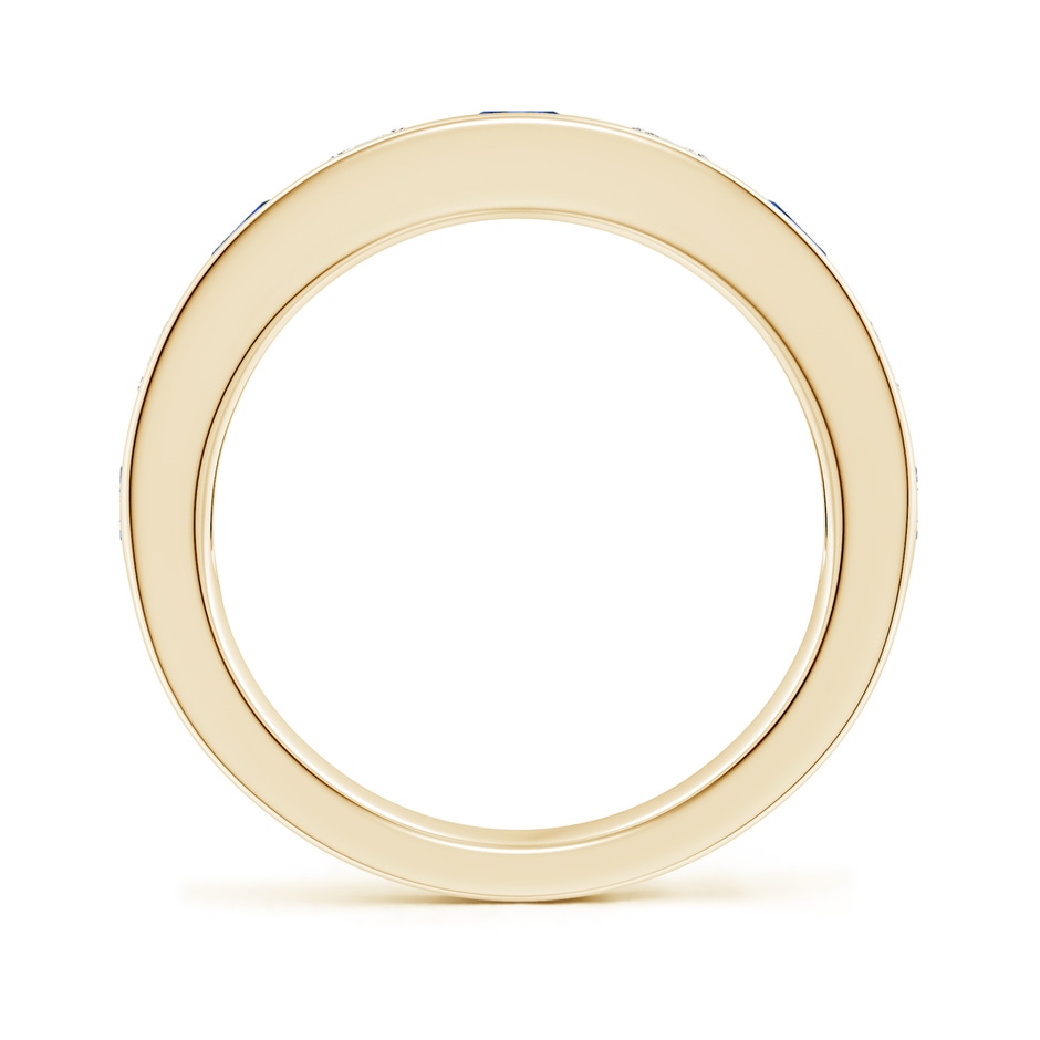4mm Lab-Grown Channel Set Sapphire and Diamond Semi Eternity Ring in Yellow Gold side 199