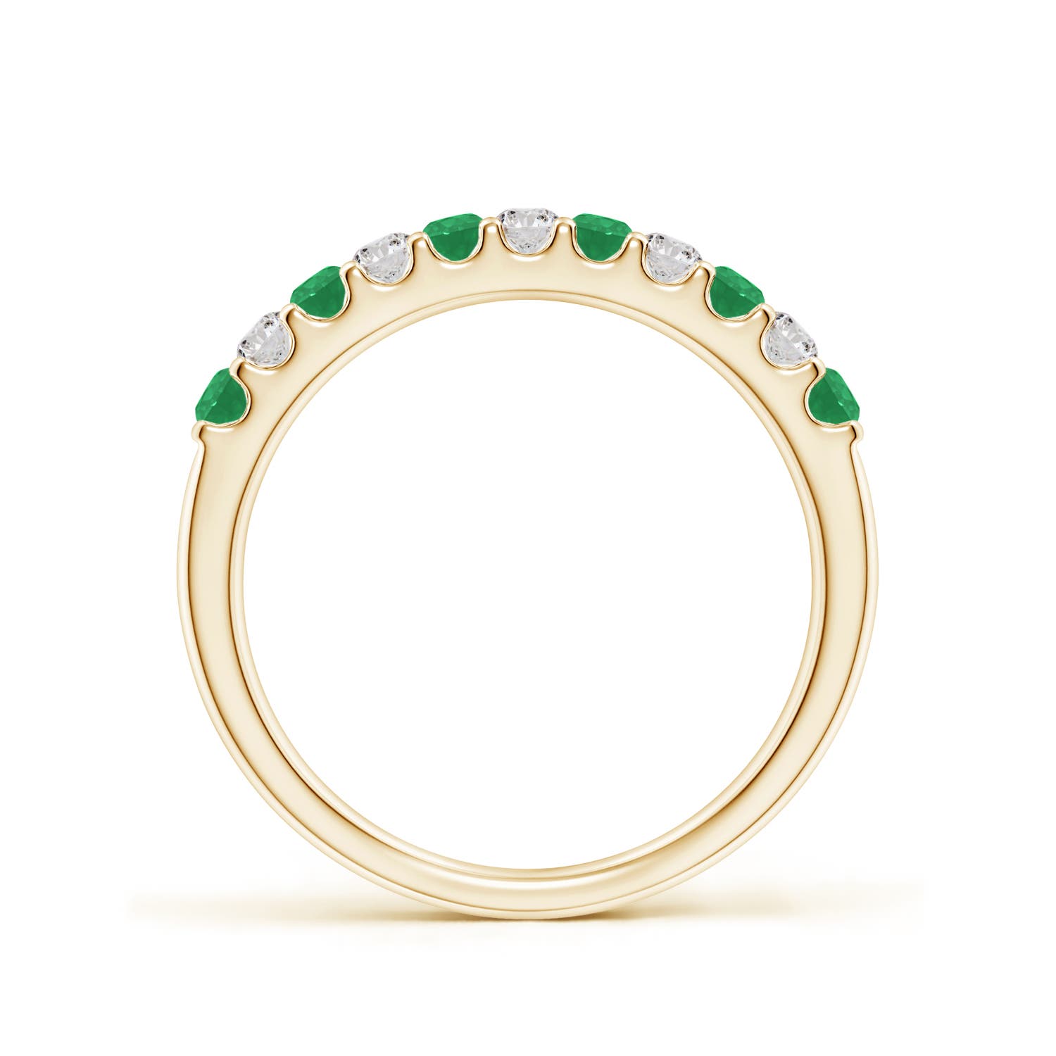 A - Emerald / 0.42 CT / 14 KT Yellow Gold