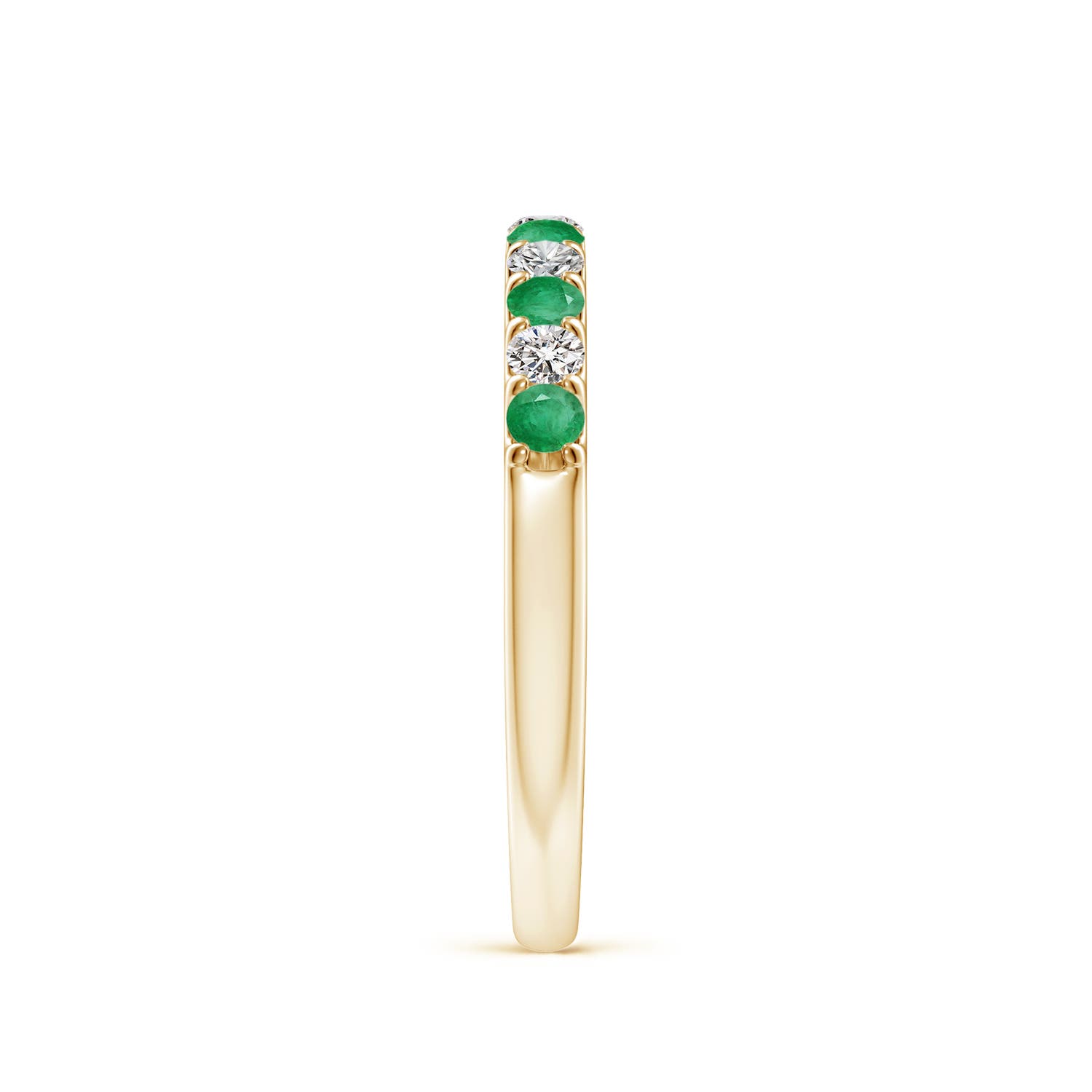 A - Emerald / 0.42 CT / 14 KT Yellow Gold