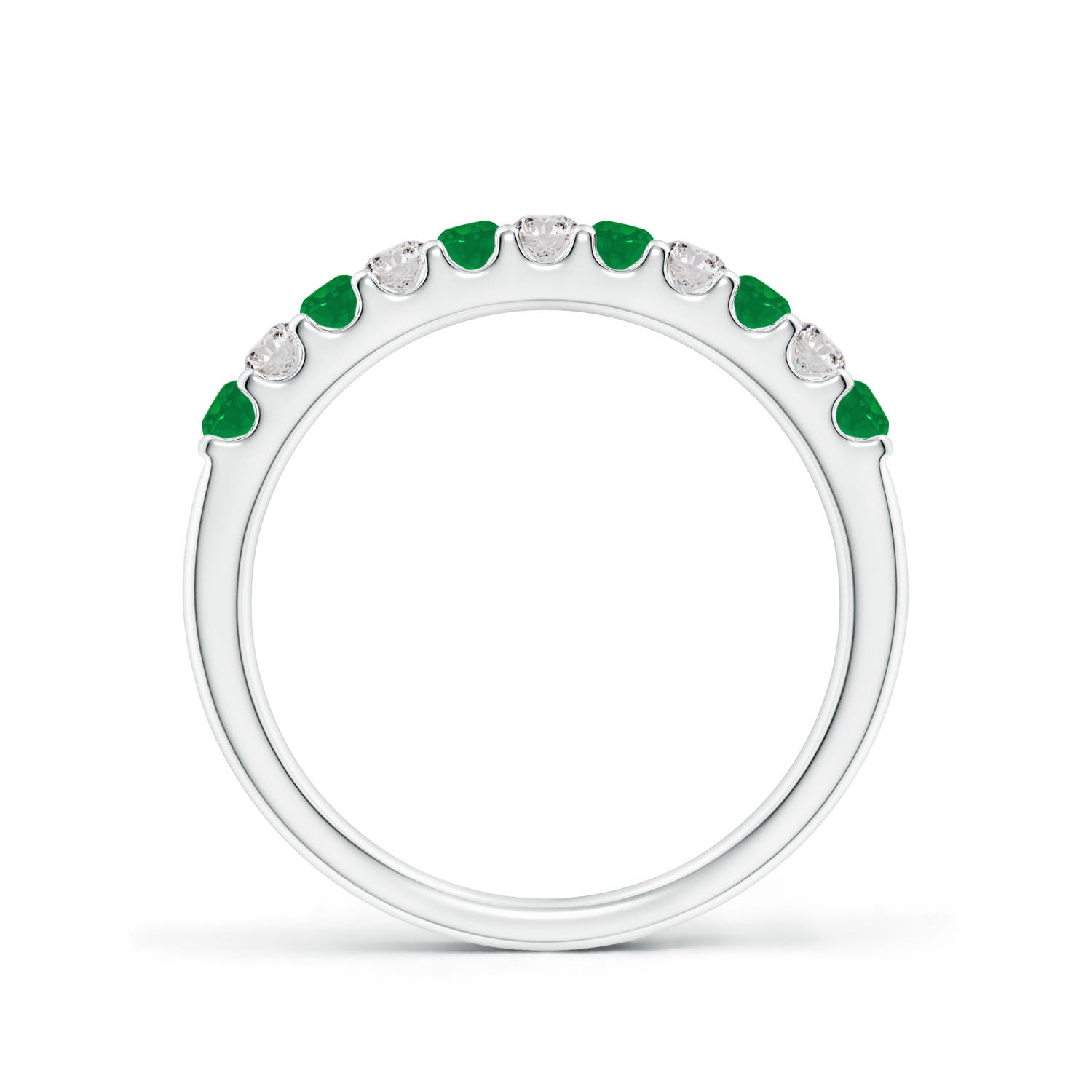 AA - Emerald / 0.42 CT / 14 KT White Gold