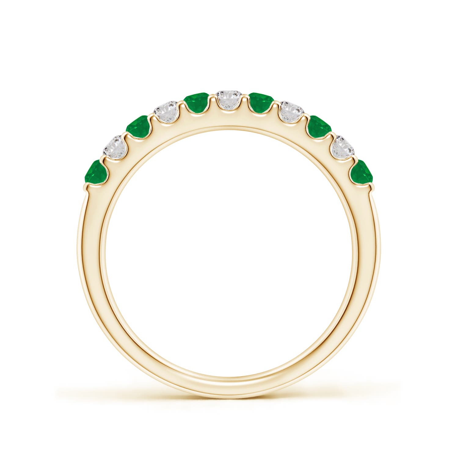 AA - Emerald / 0.42 CT / 14 KT Yellow Gold