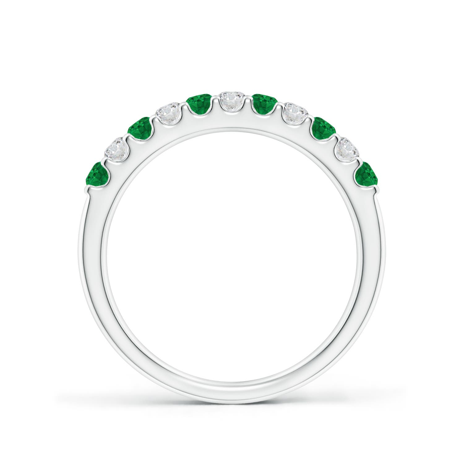 AAA - Emerald / 0.42 CT / 14 KT White Gold