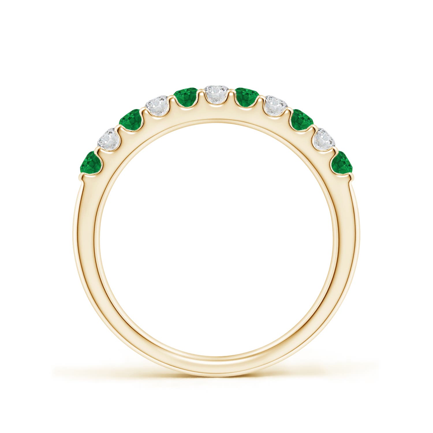 AAA - Emerald / 0.42 CT / 14 KT Yellow Gold