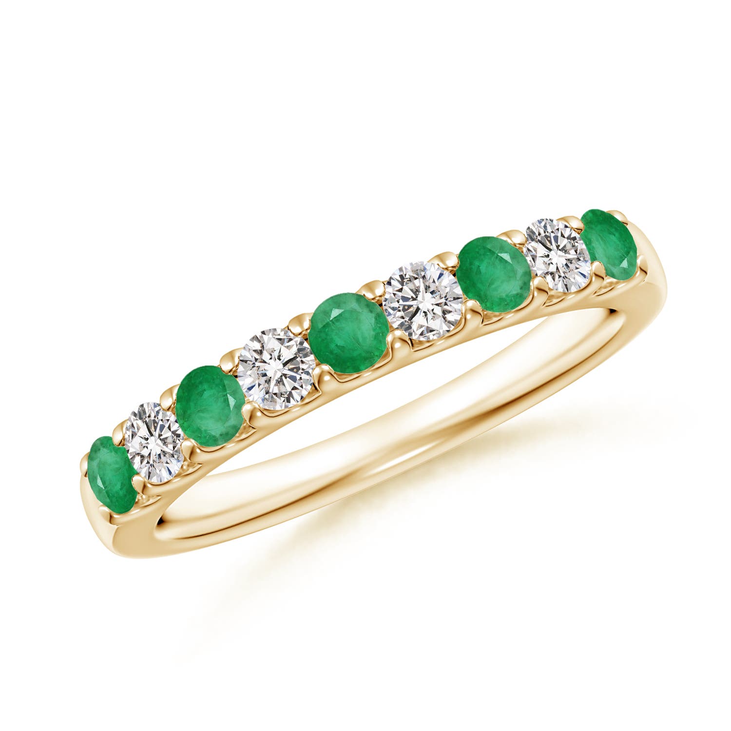 A - Emerald / 0.59 CT / 14 KT Yellow Gold