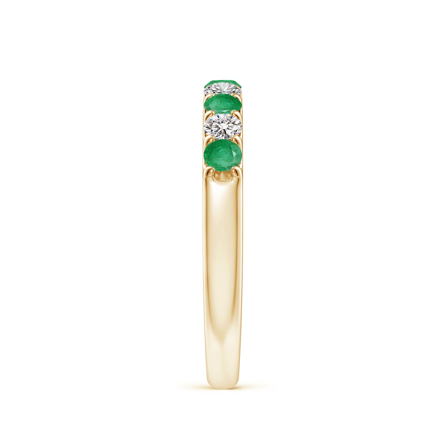 A - Emerald / 0.59 CT / 14 KT Yellow Gold