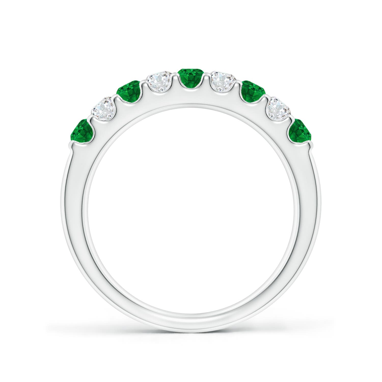 AAAA - Emerald / 0.59 CT / 14 KT White Gold