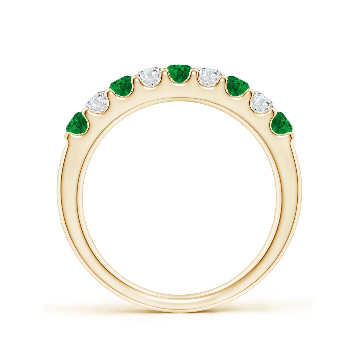 AAAA - Emerald / 0.59 CT / 14 KT Yellow Gold