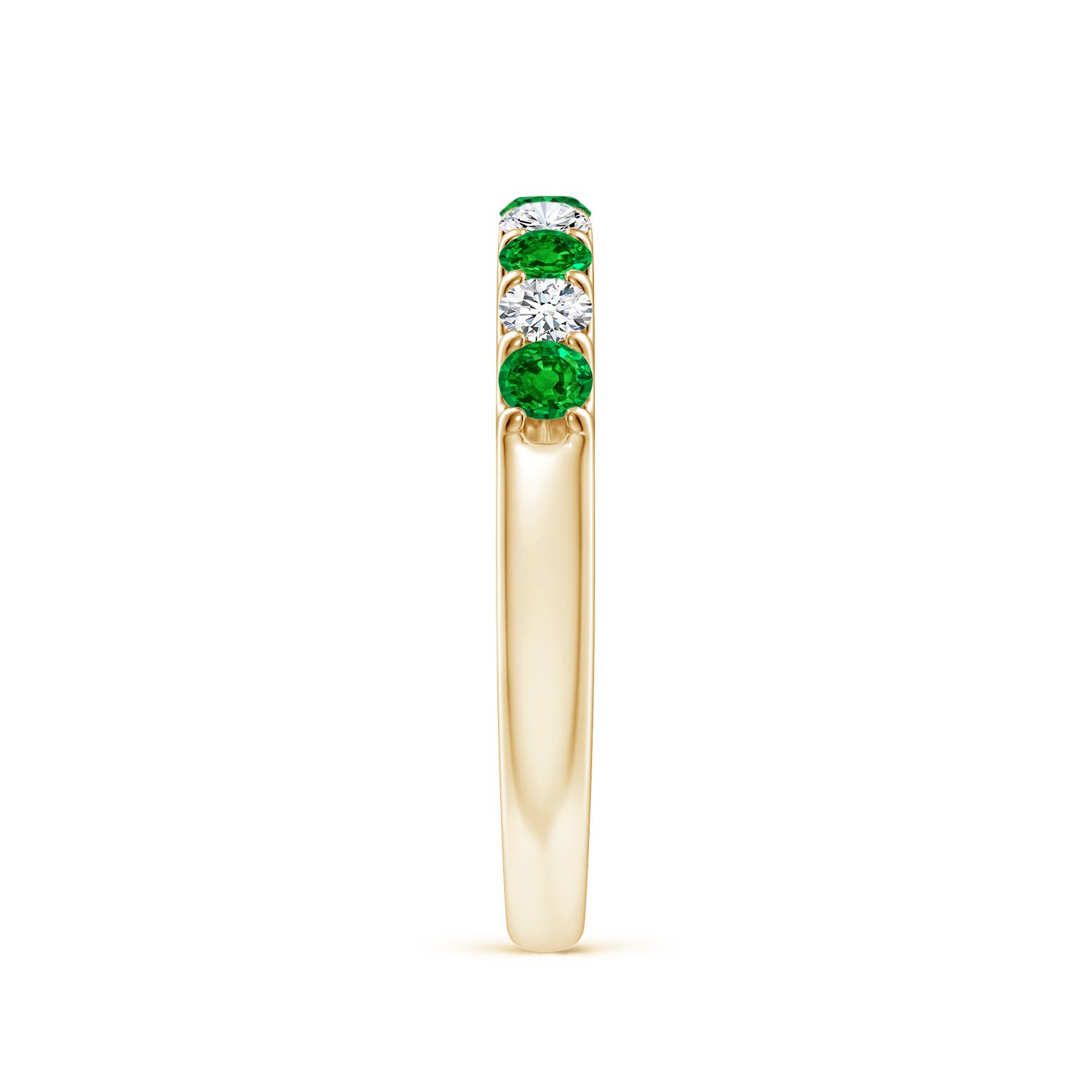 AAAA - Emerald / 0.59 CT / 14 KT Yellow Gold