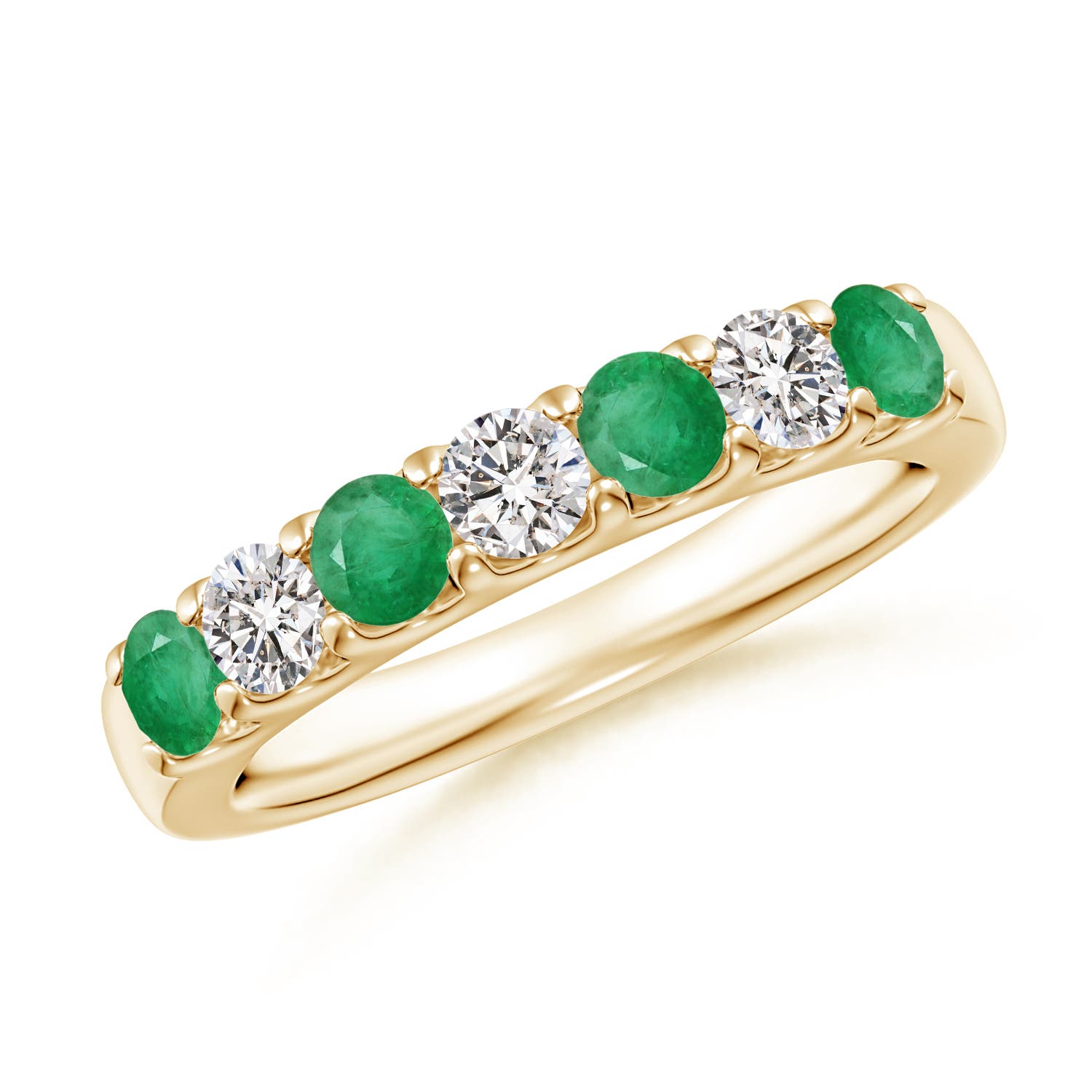 A - Emerald / 0.79 CT / 14 KT Yellow Gold