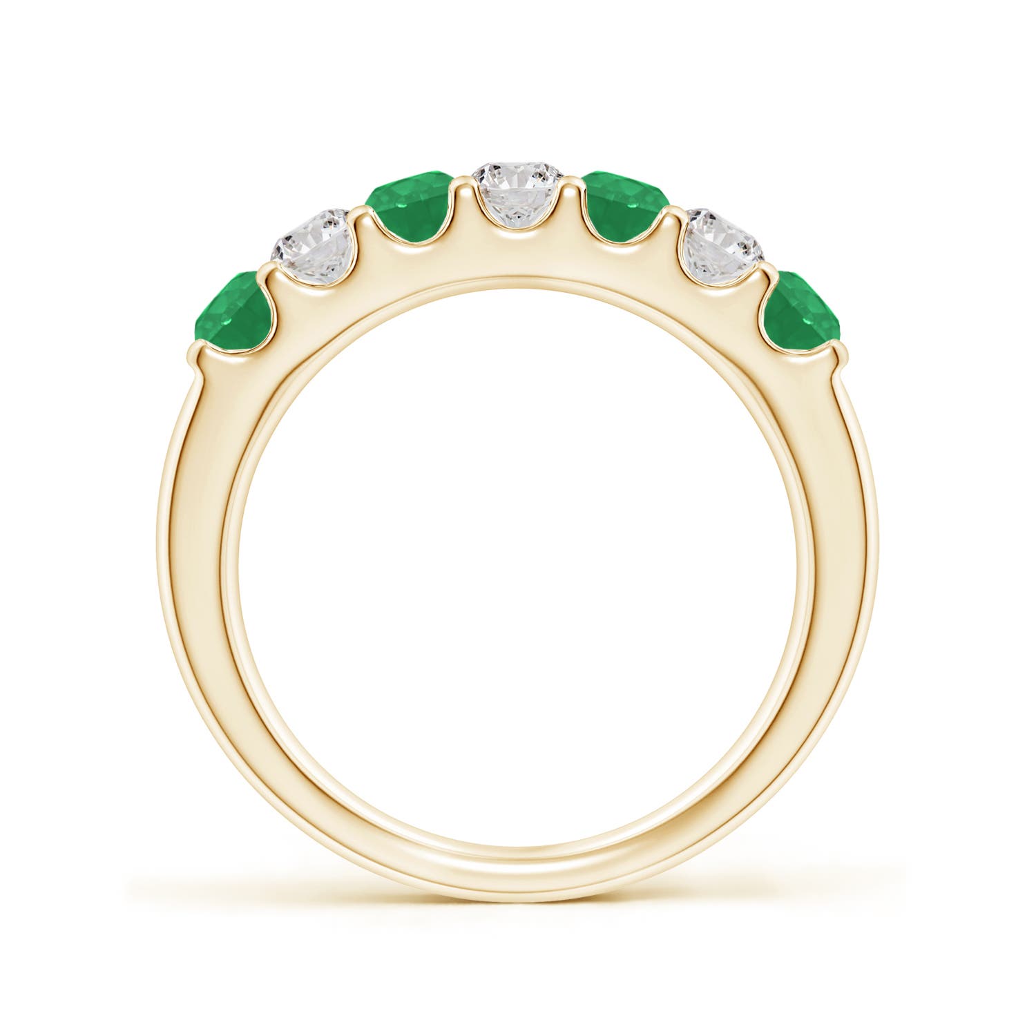 A - Emerald / 0.79 CT / 14 KT Yellow Gold