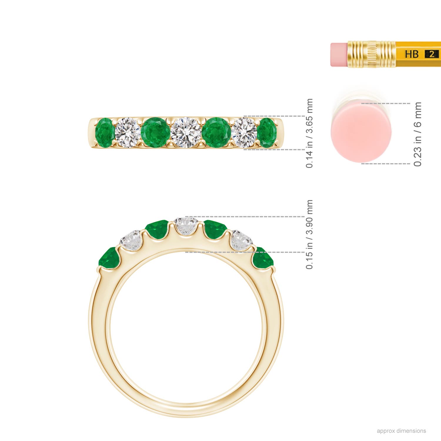 AA - Emerald / 0.79 CT / 14 KT Yellow Gold