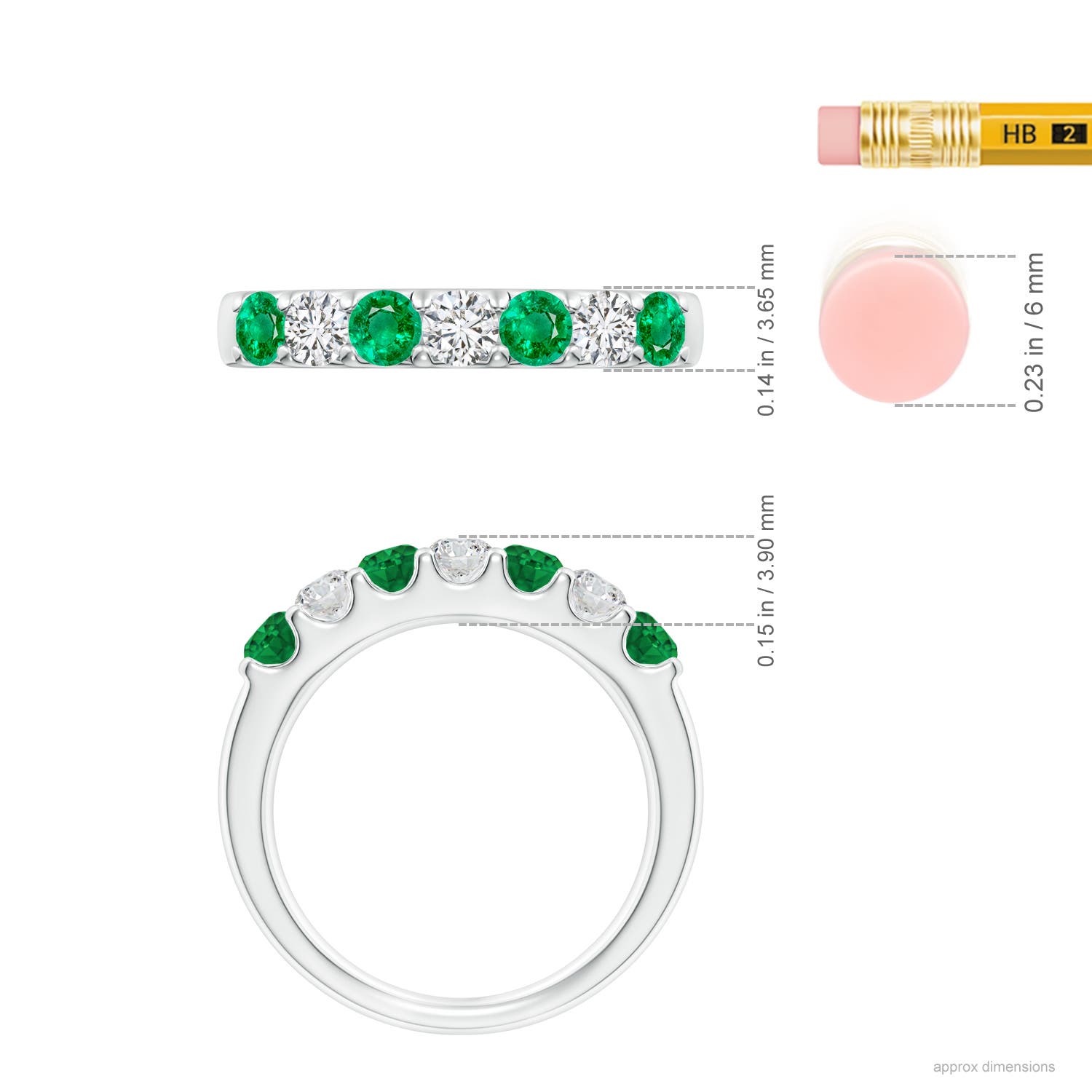 AAA - Emerald / 0.79 CT / 14 KT White Gold