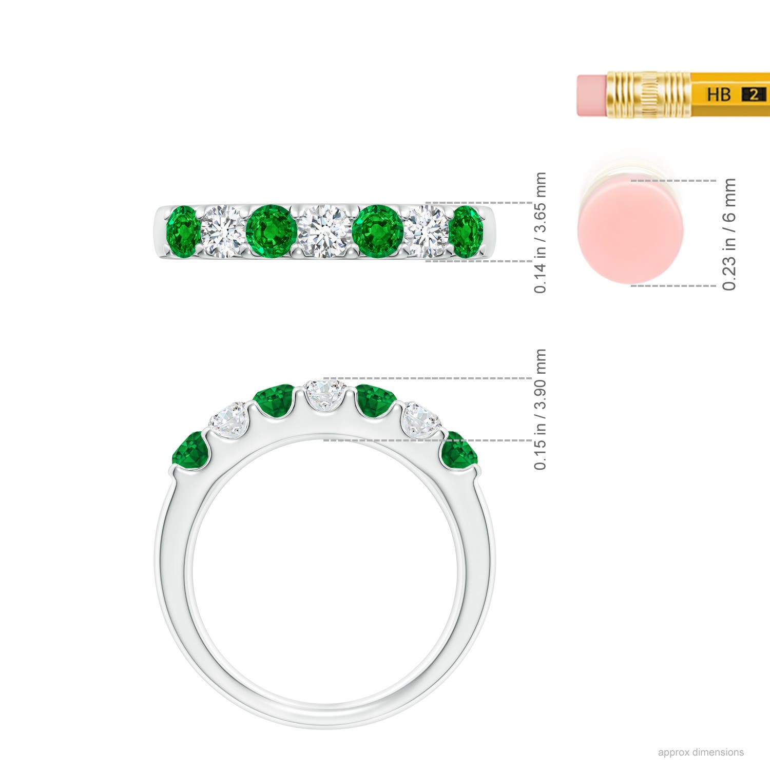 AAAA - Emerald / 0.79 CT / 14 KT White Gold