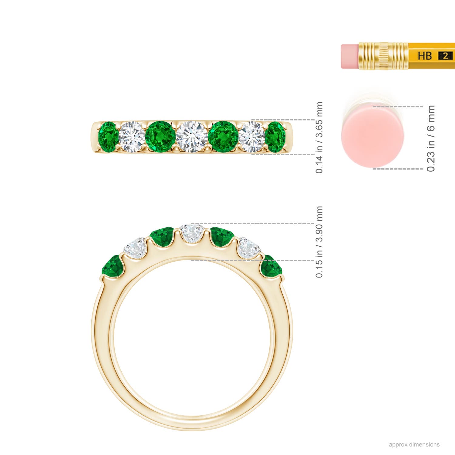 AAAA - Emerald / 0.79 CT / 14 KT Yellow Gold