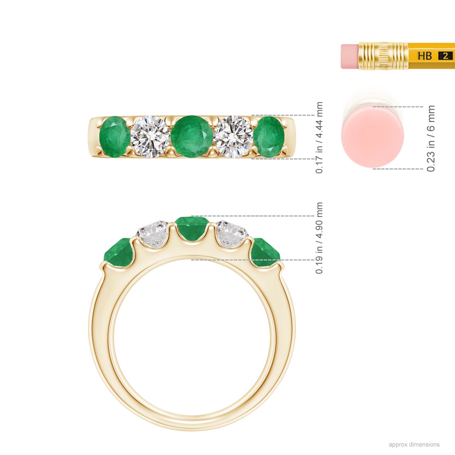 A - Emerald / 1.41 CT / 14 KT Yellow Gold