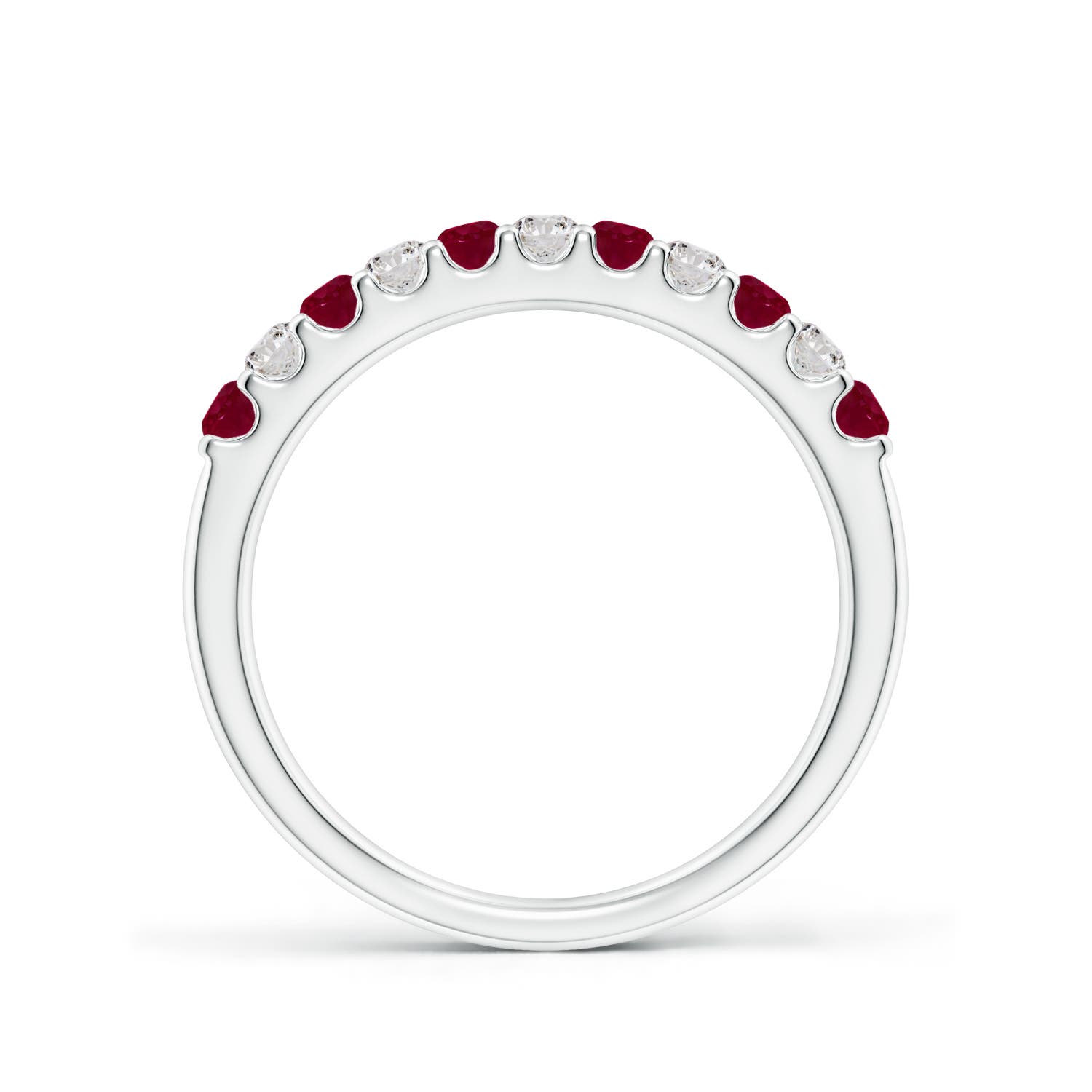 A - Ruby / 0.53 CT / 14 KT White Gold