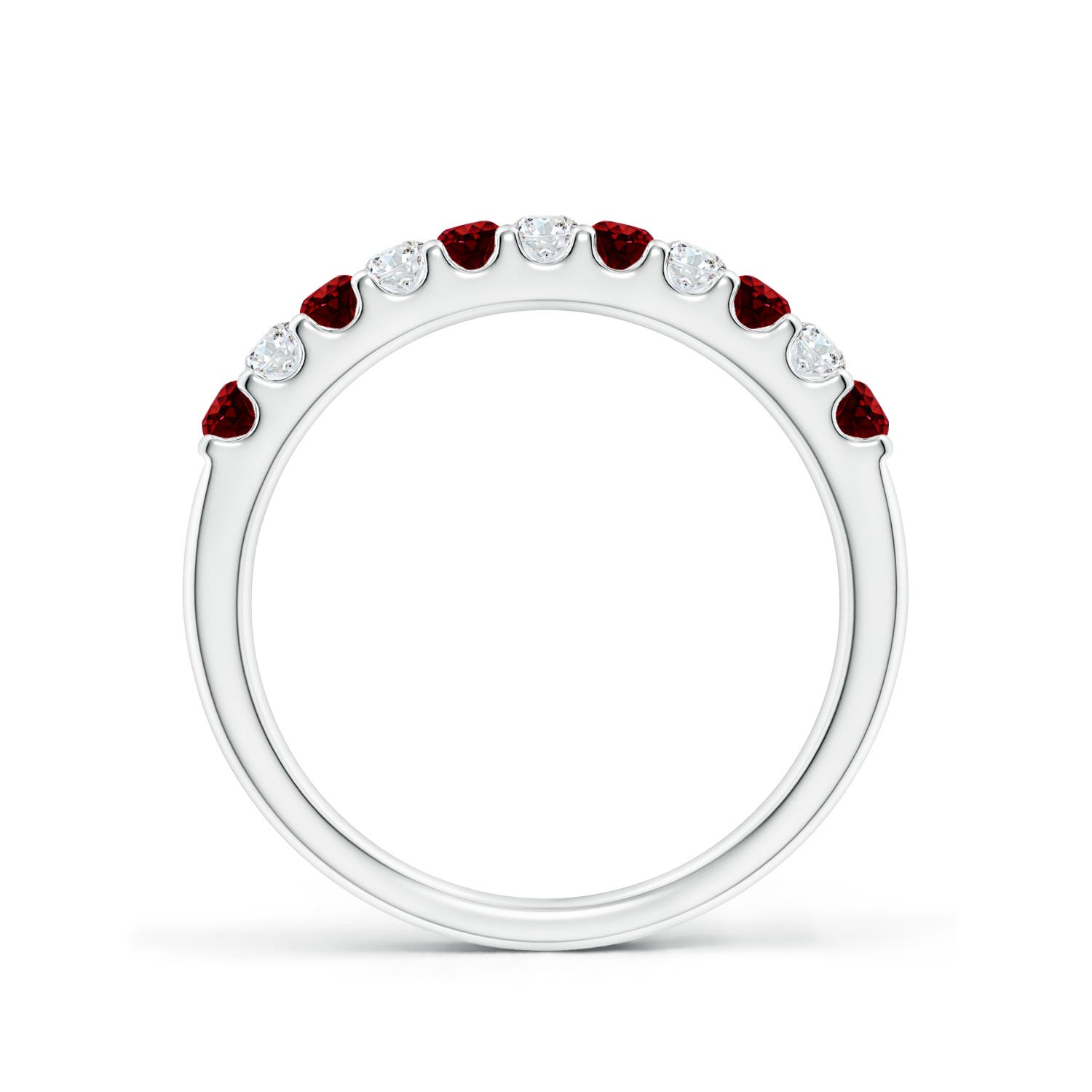 AAAA - Ruby / 0.53 CT / 14 KT White Gold