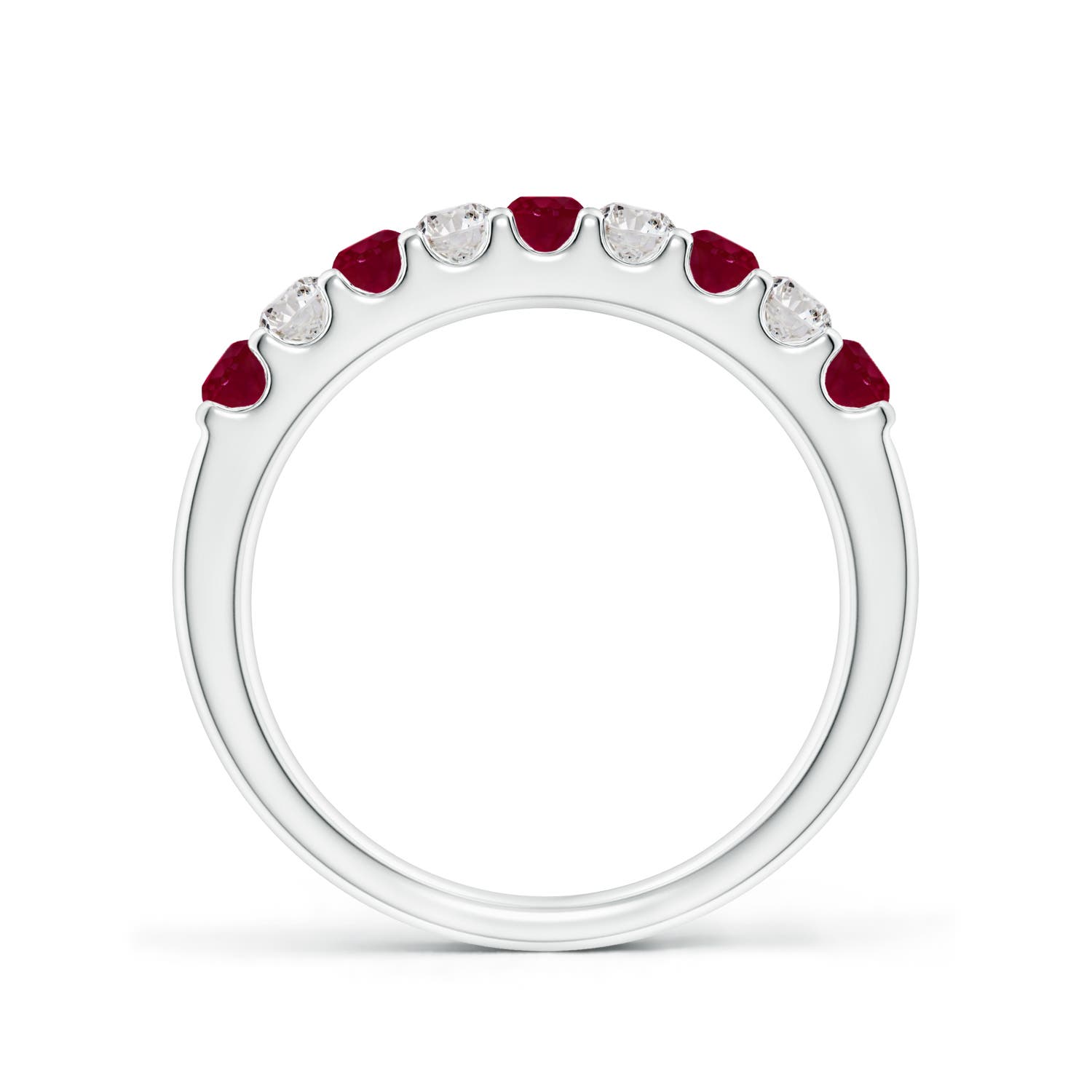 A - Ruby / 0.73 CT / 14 KT White Gold