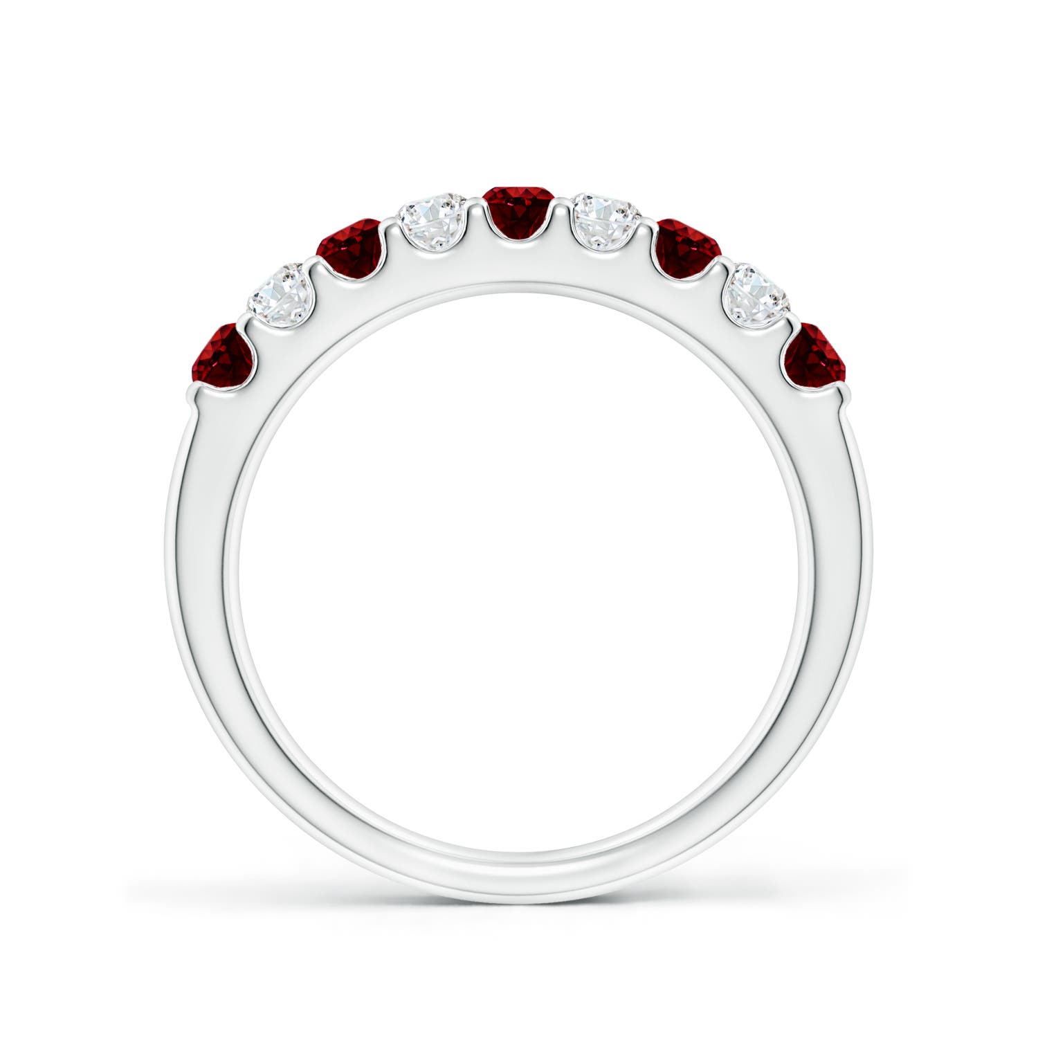 AAAA - Ruby / 0.73 CT / 14 KT White Gold