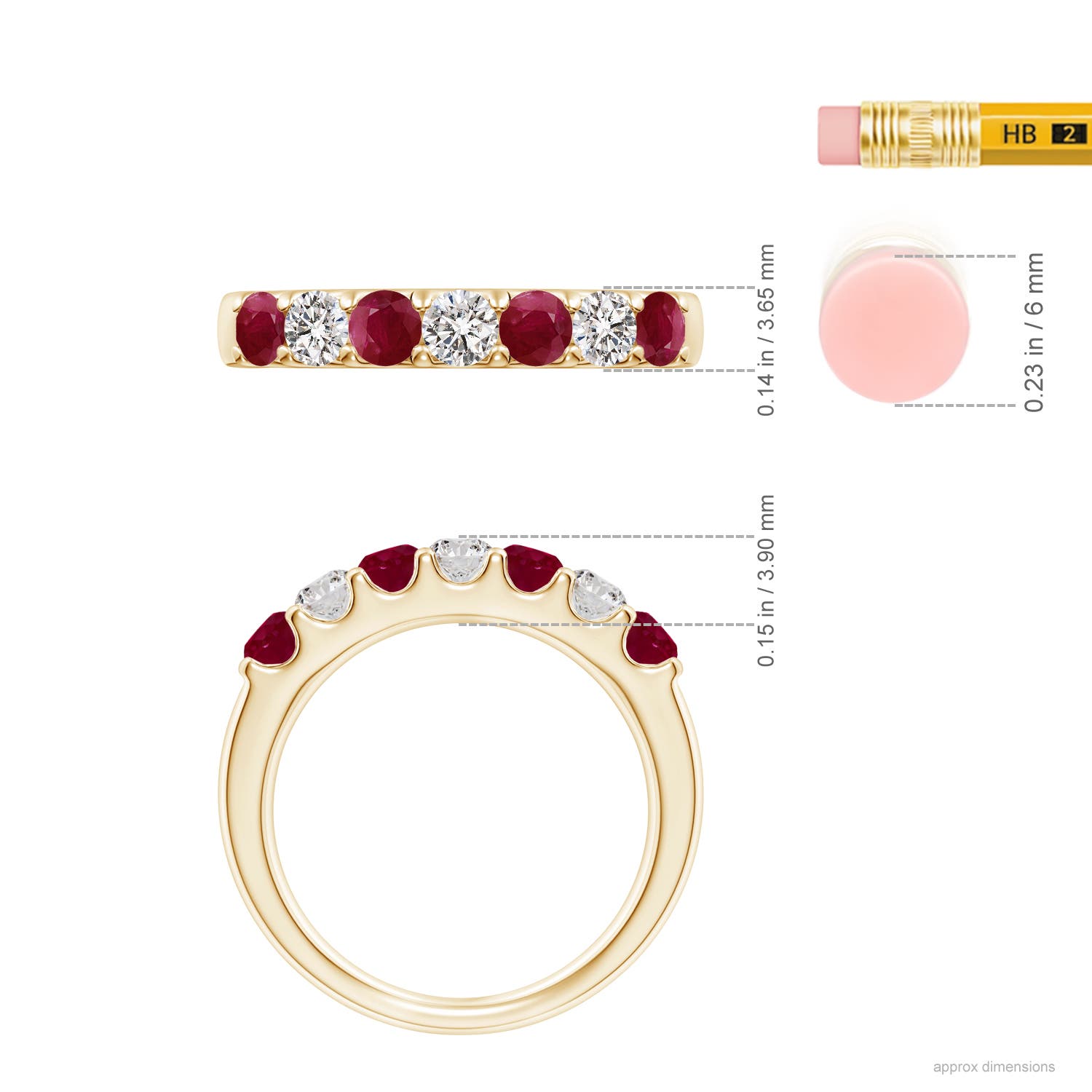 A - Ruby / 1.03 CT / 14 KT Yellow Gold