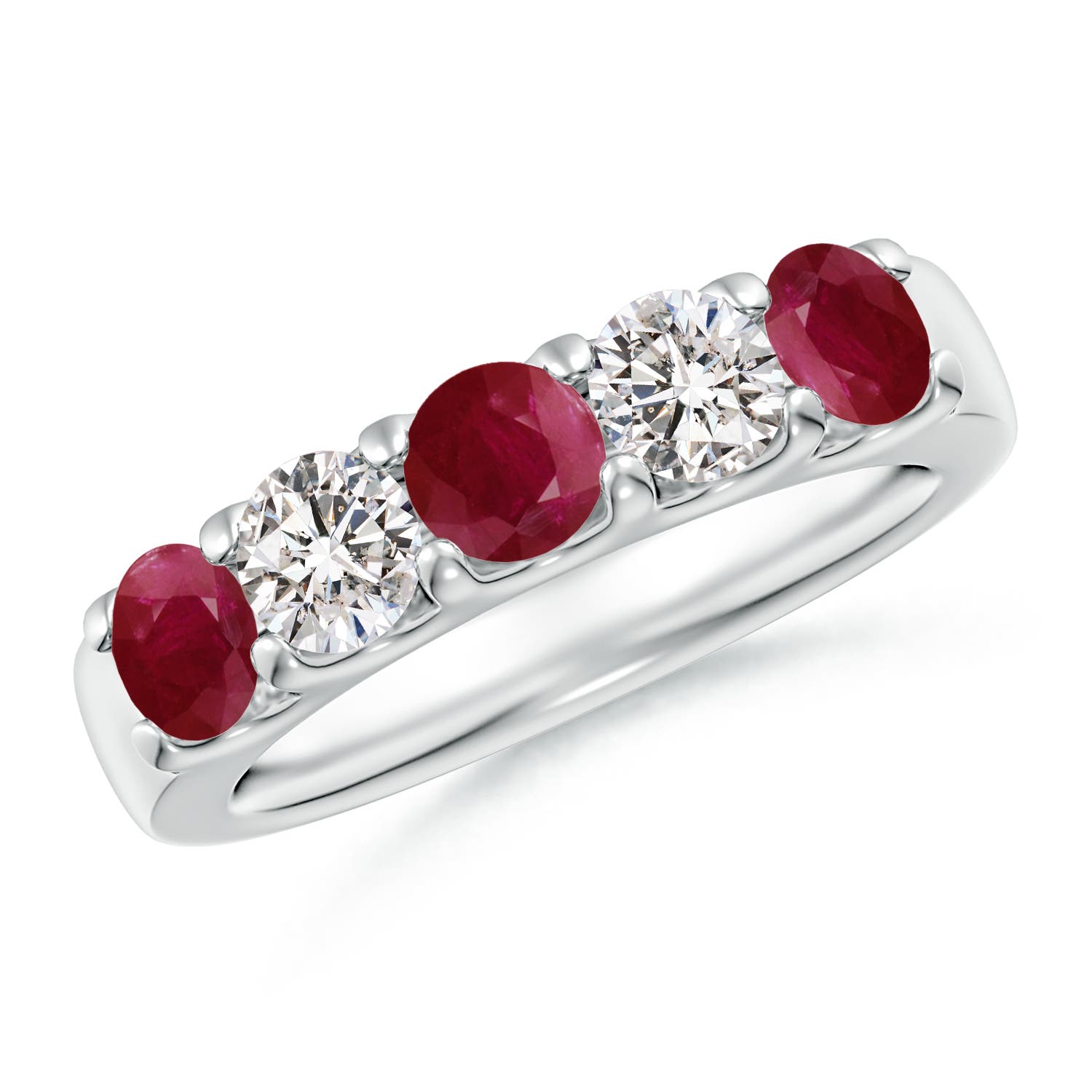 A - Ruby / 1.71 CT / 14 KT White Gold