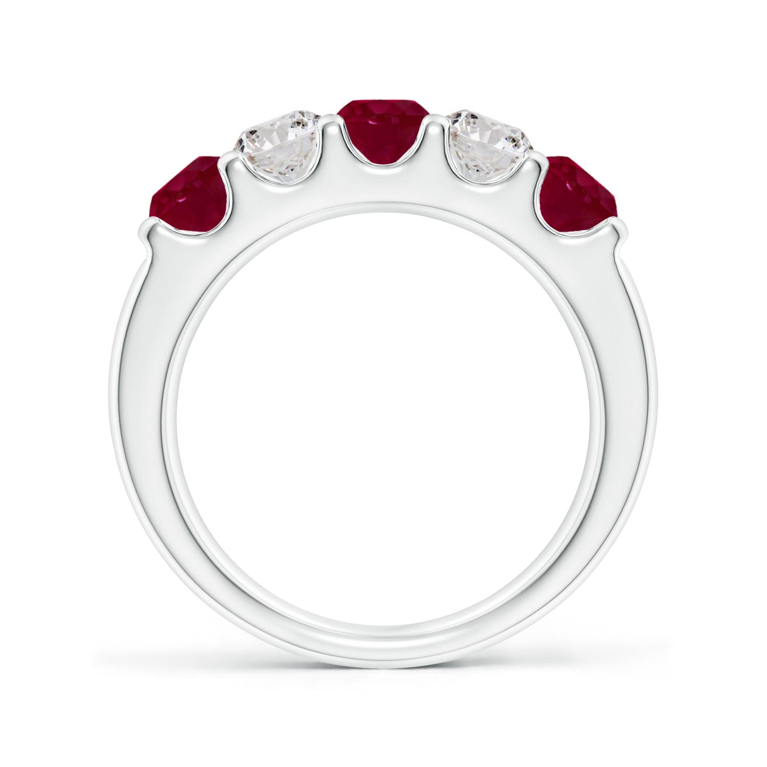 A - Ruby / 1.71 CT / 14 KT White Gold