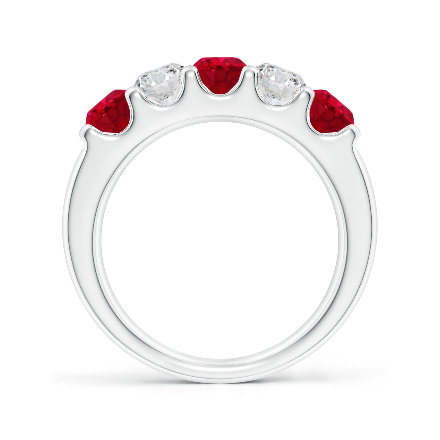 AAA - Ruby / 1.71 CT / 14 KT White Gold