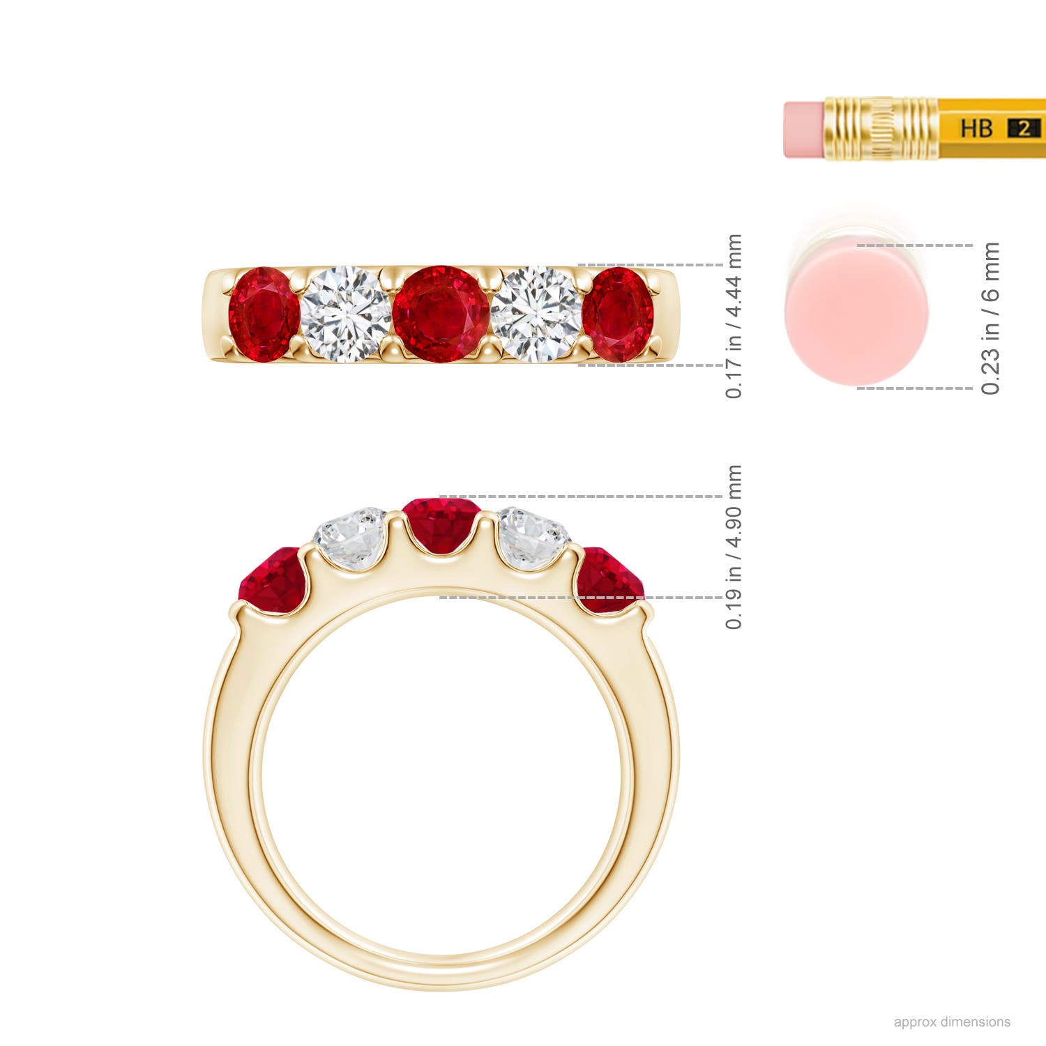 AAA - Ruby / 1.71 CT / 14 KT Yellow Gold