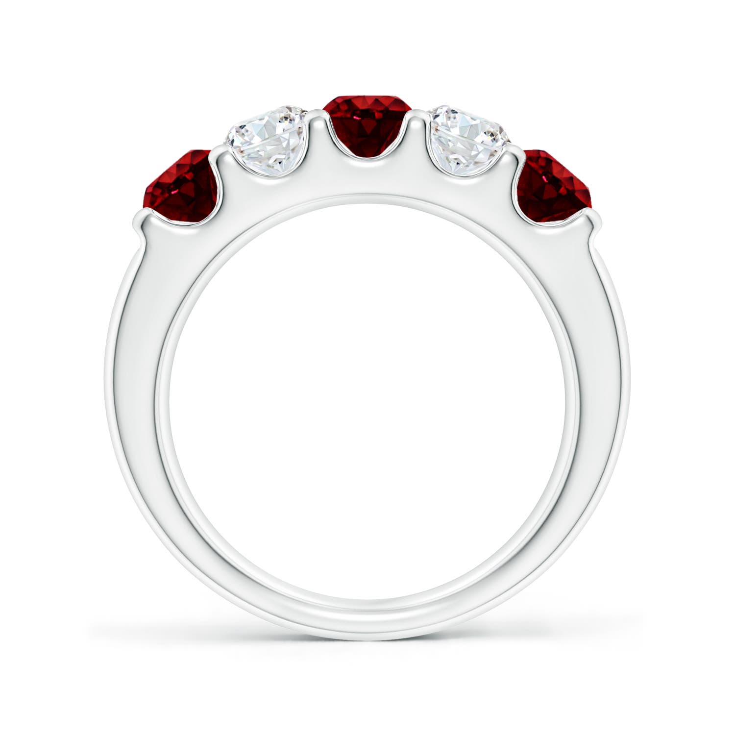 AAAA - Ruby / 1.71 CT / 14 KT White Gold