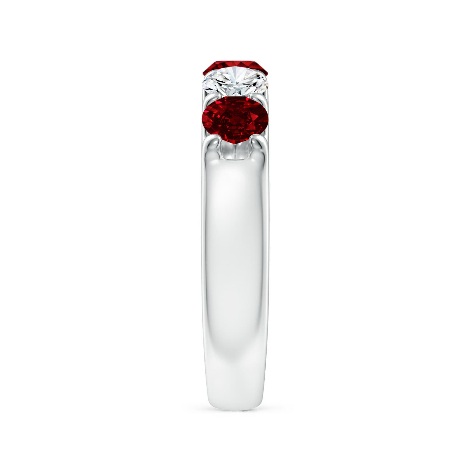 AAAA - Ruby / 1.71 CT / 14 KT White Gold