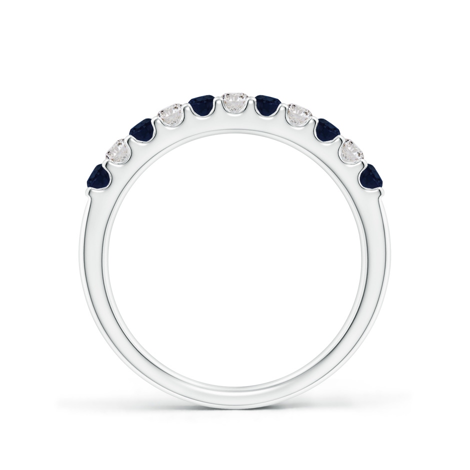 2.1mm A Shared Prong Sapphire and Diamond Half Eternity Ring in P950 Platinum side 199
