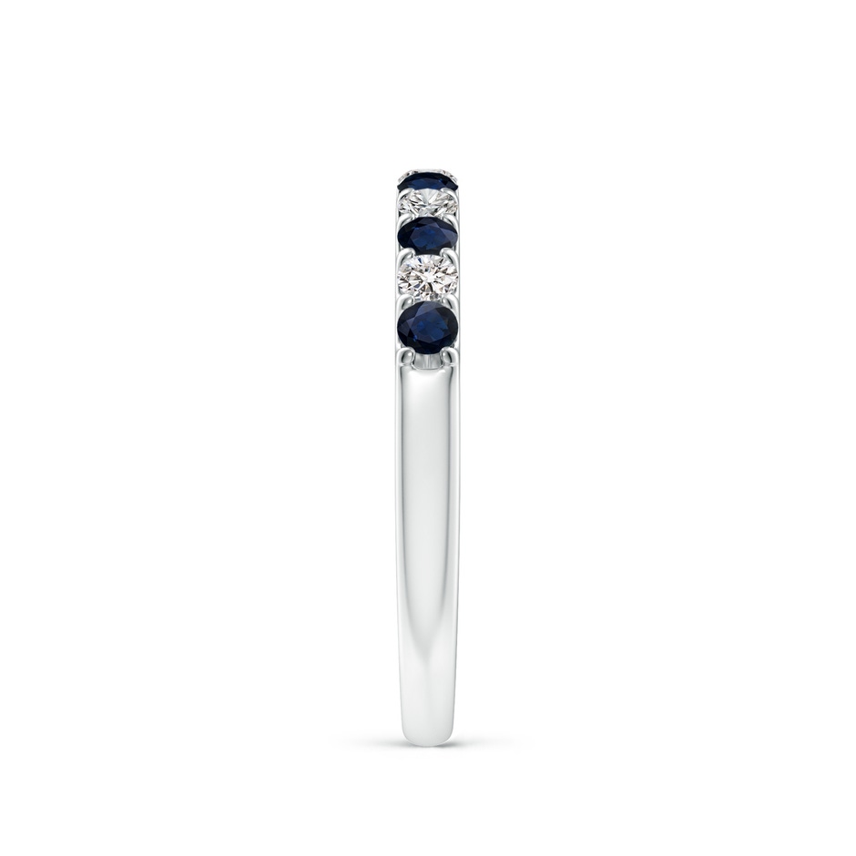 2.1mm A Shared Prong Sapphire and Diamond Half Eternity Ring in P950 Platinum side 299