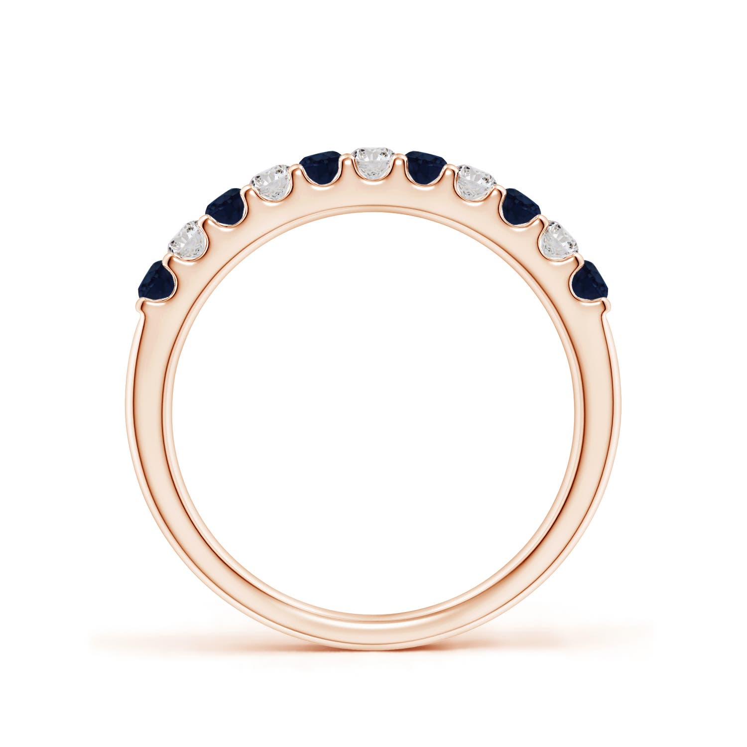 A - Blue Sapphire / 0.53 CT / 14 KT Rose Gold