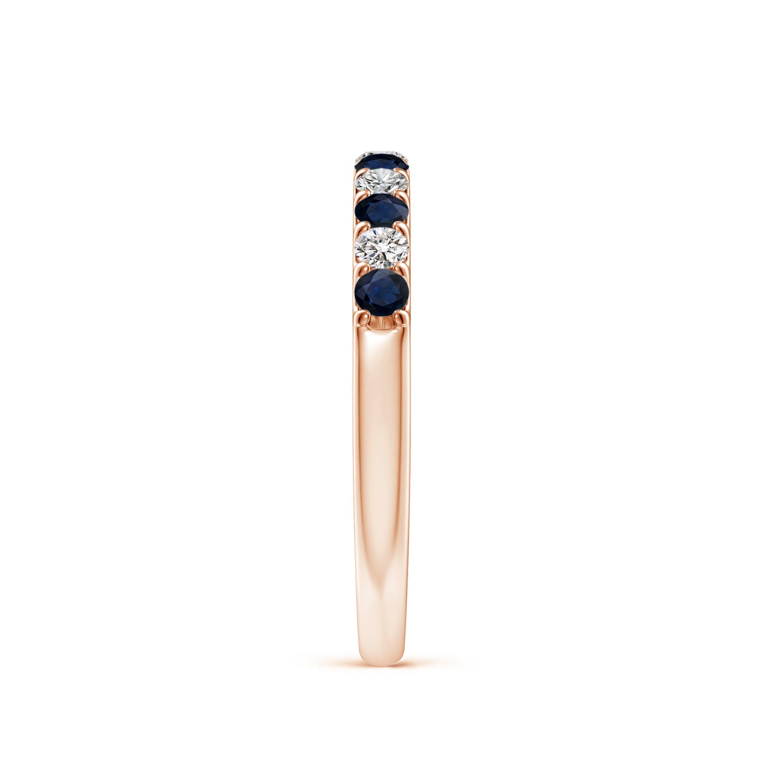 A - Blue Sapphire / 0.53 CT / 14 KT Rose Gold