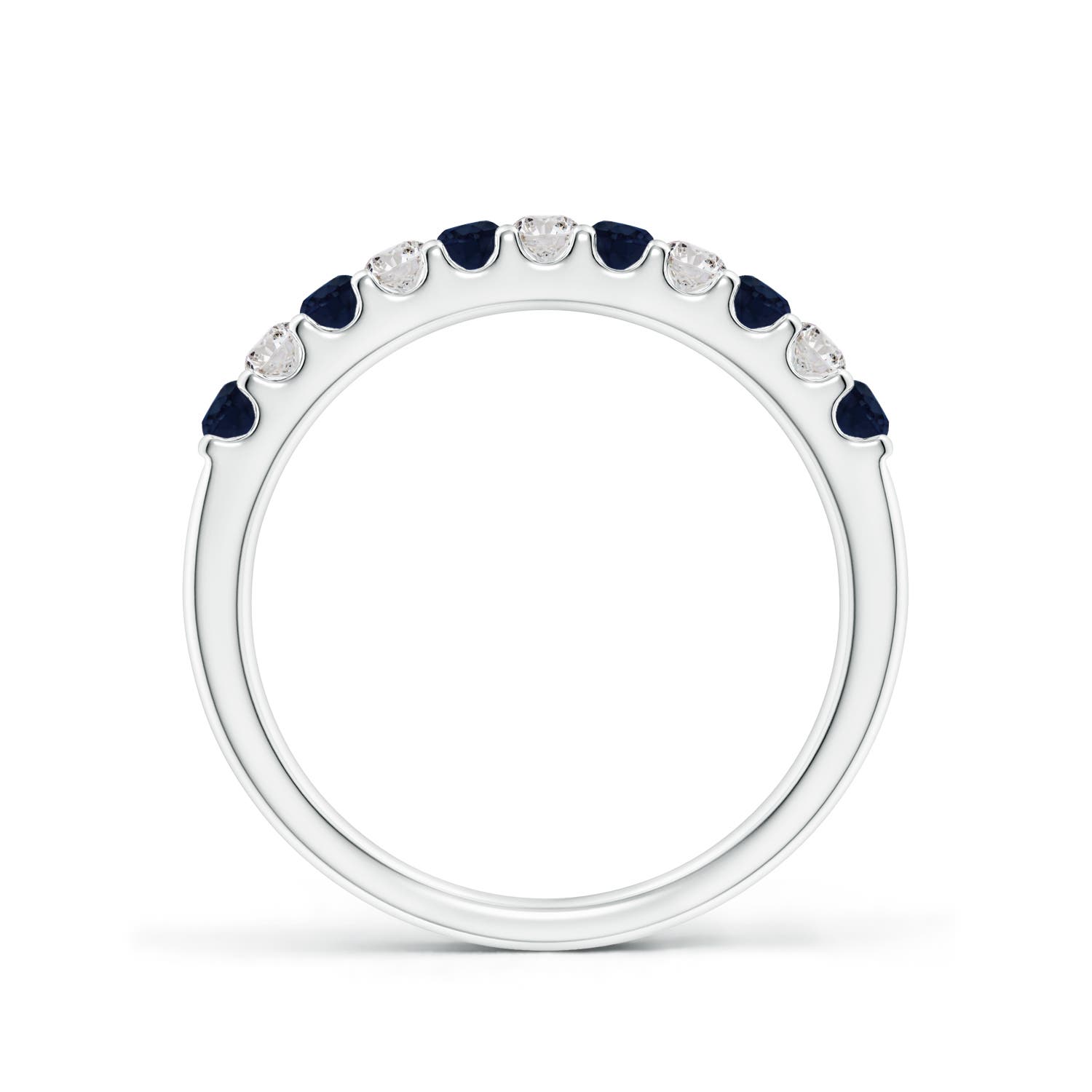 A - Blue Sapphire / 0.53 CT / 14 KT White Gold