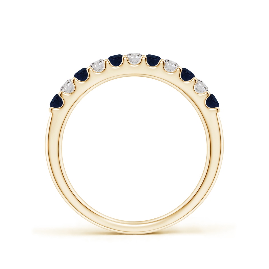2.1mm A Shared Prong Sapphire and Diamond Half Eternity Ring in Yellow Gold side 199
