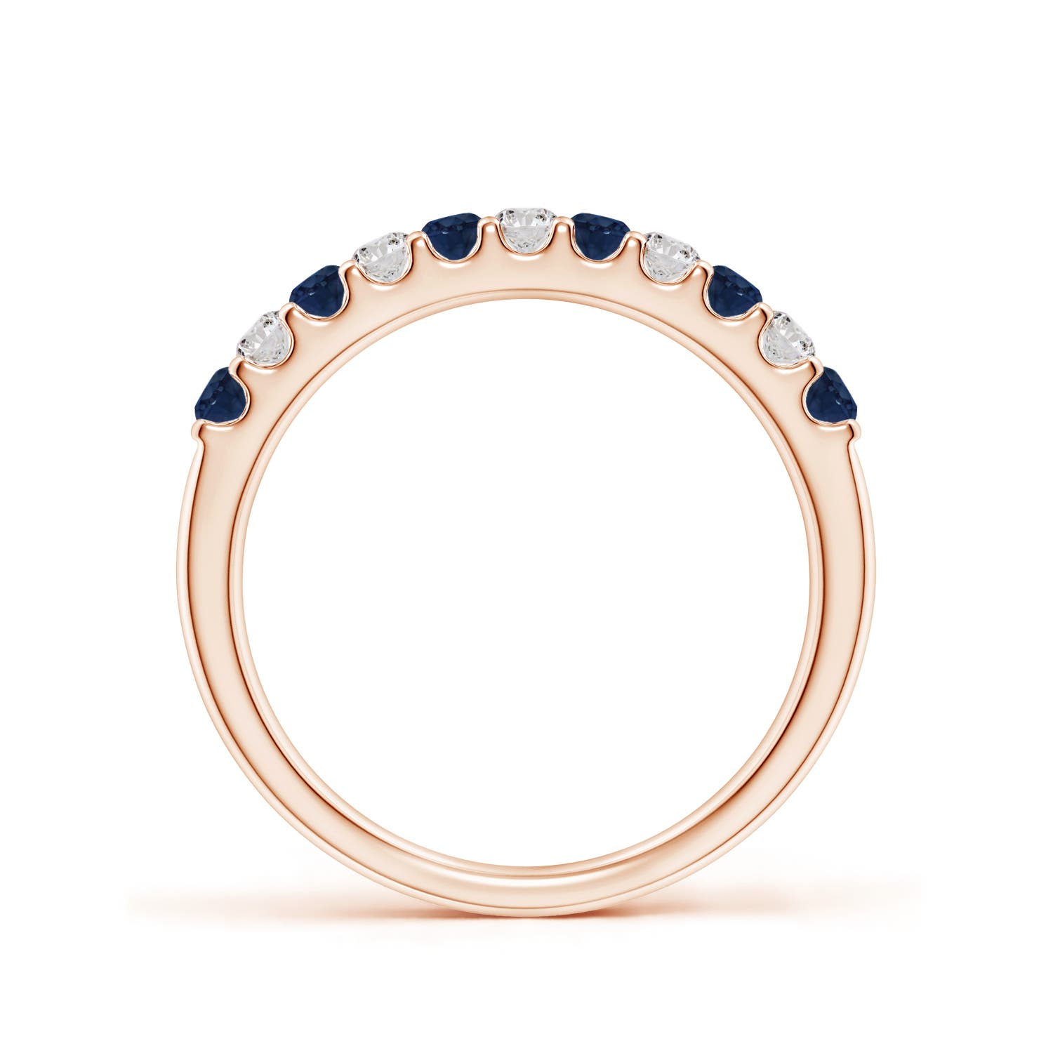 AA - Blue Sapphire / 0.53 CT / 14 KT Rose Gold