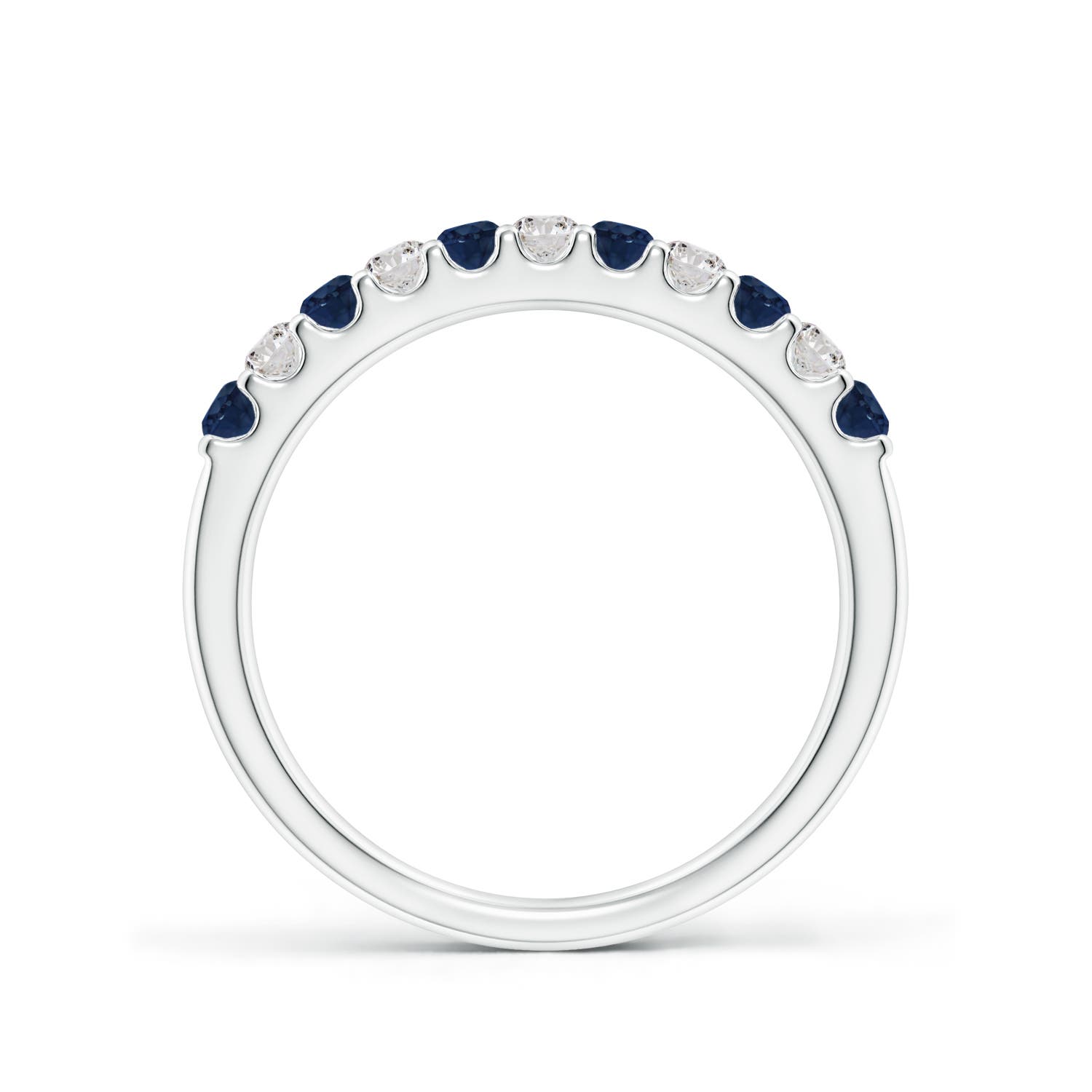 AA - Blue Sapphire / 0.53 CT / 14 KT White Gold