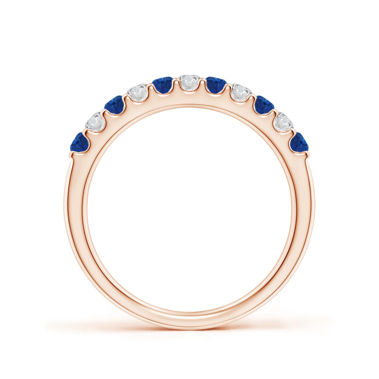 AAA - Blue Sapphire / 0.53 CT / 14 KT Rose Gold