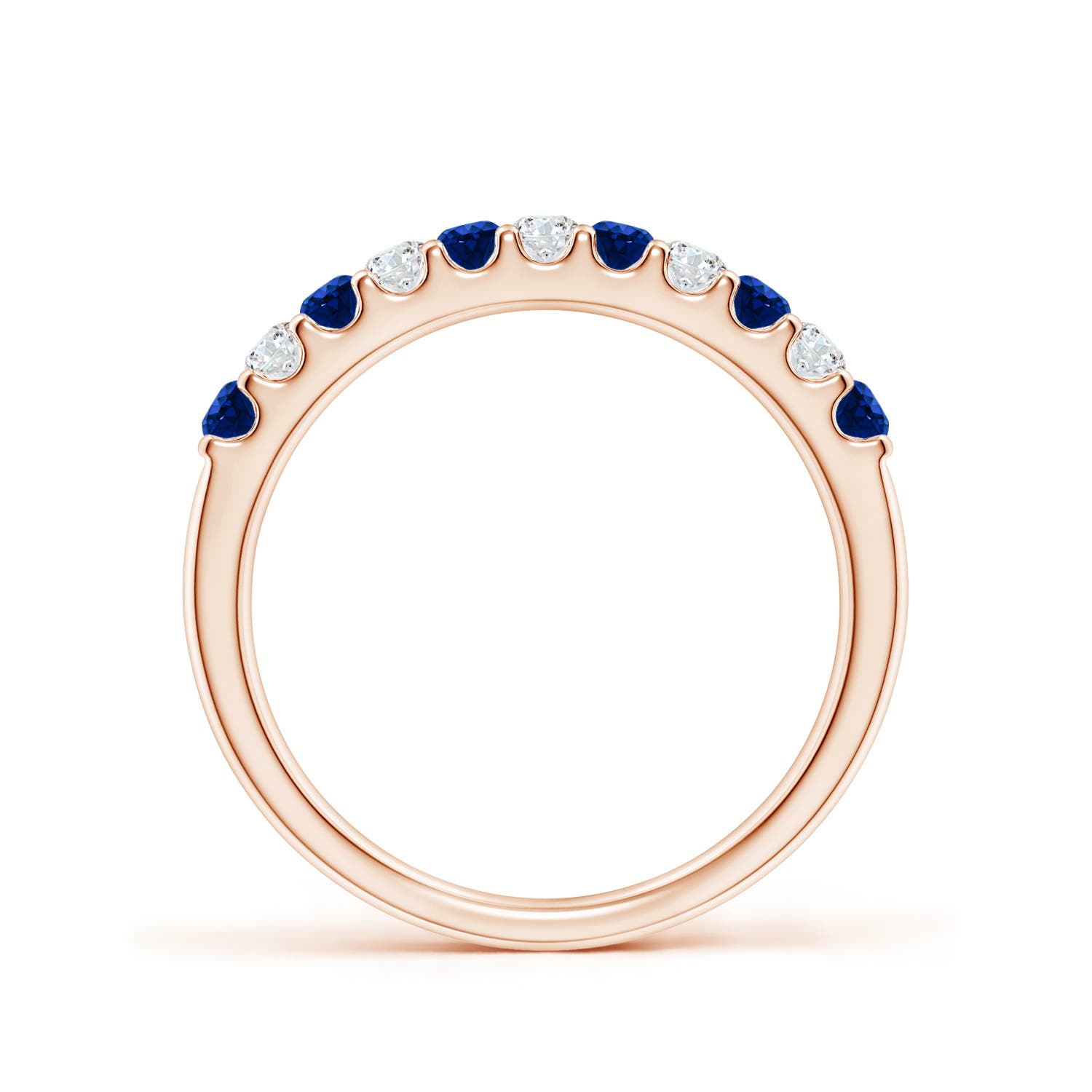 AAAA - Blue Sapphire / 0.53 CT / 14 KT Rose Gold