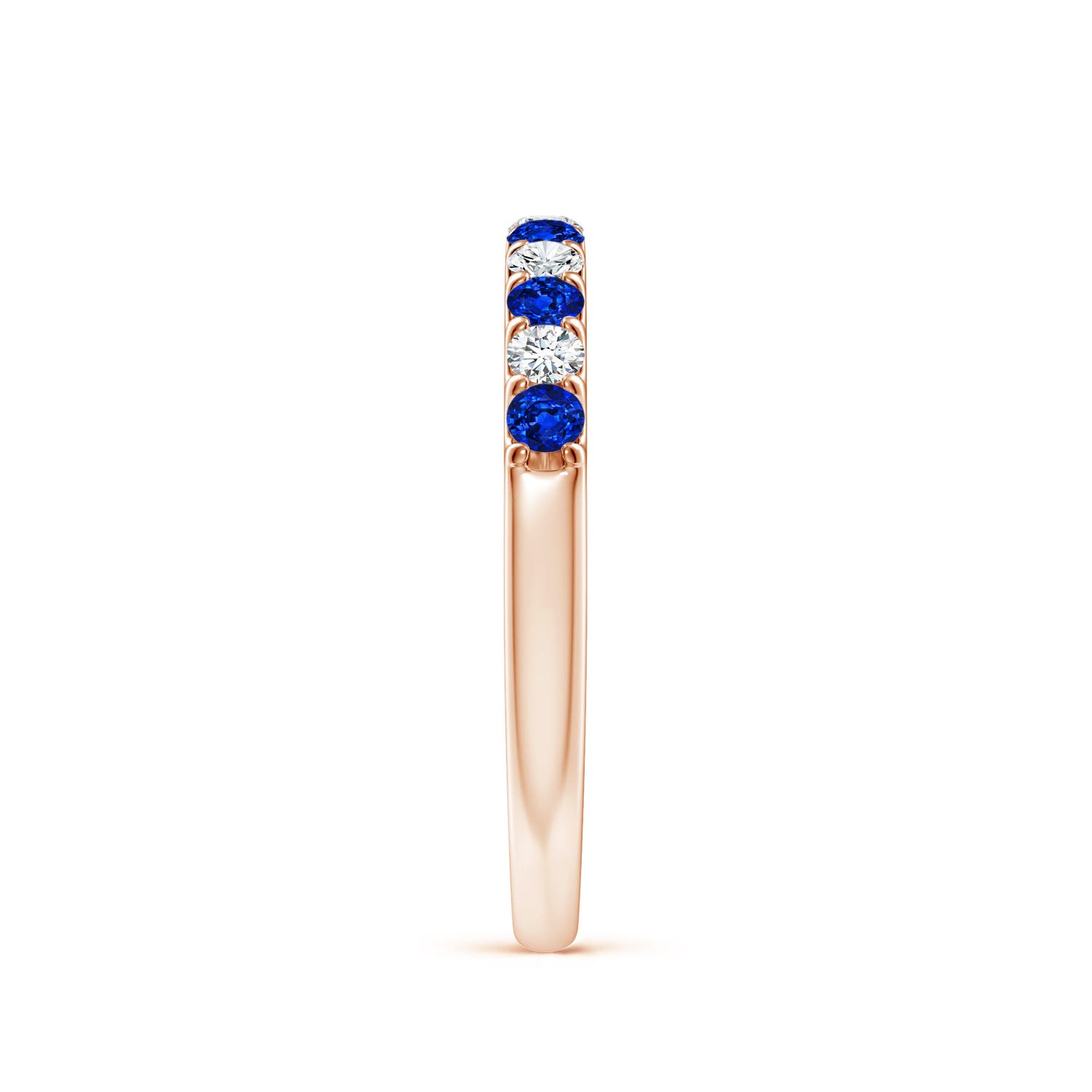 AAAA - Blue Sapphire / 0.53 CT / 14 KT Rose Gold