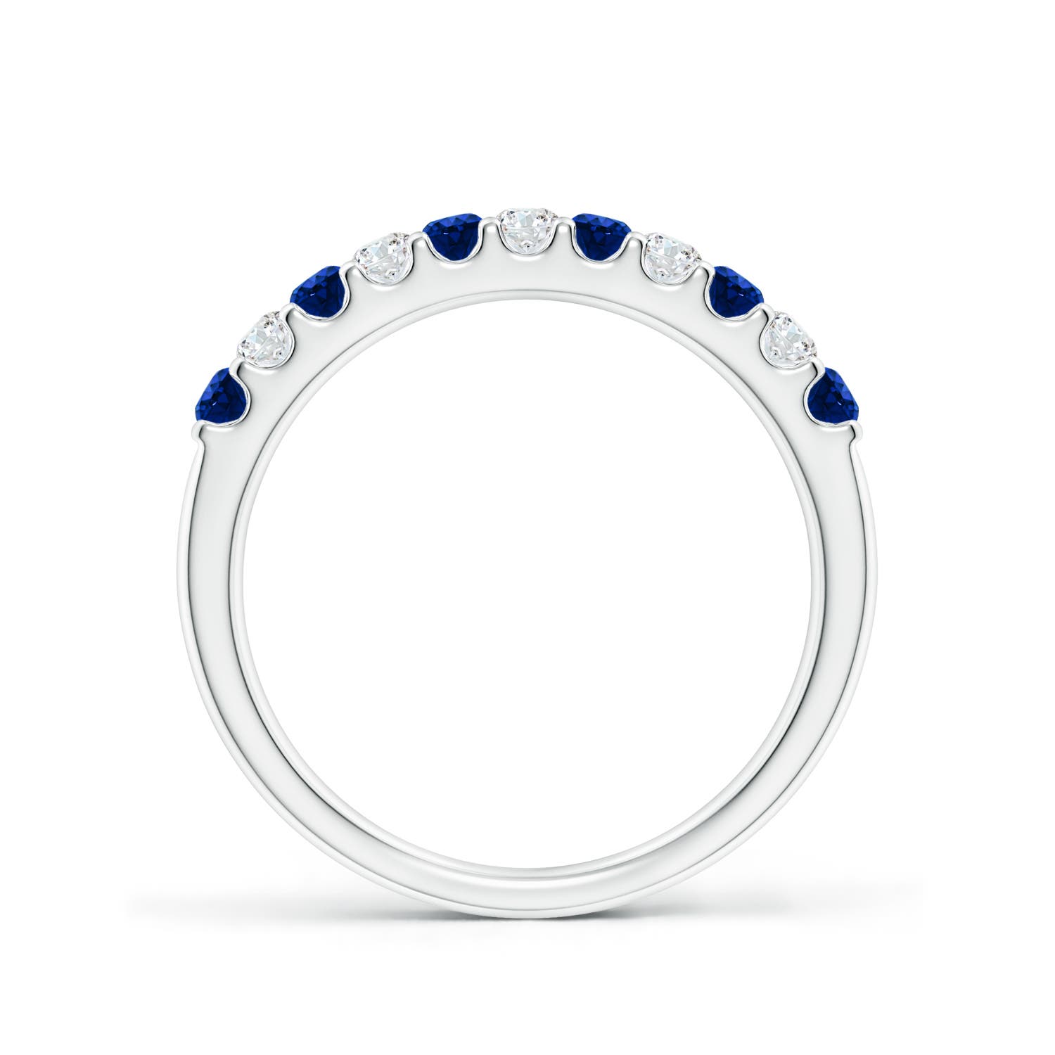 AAAA - Blue Sapphire / 0.53 CT / 14 KT White Gold