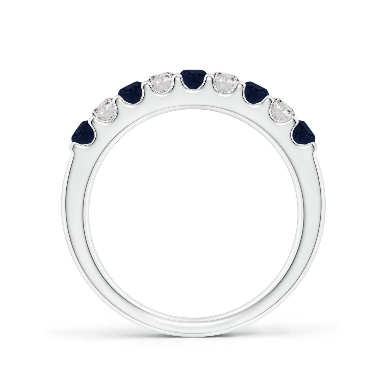 A - Blue Sapphire / 0.73 CT / 14 KT White Gold