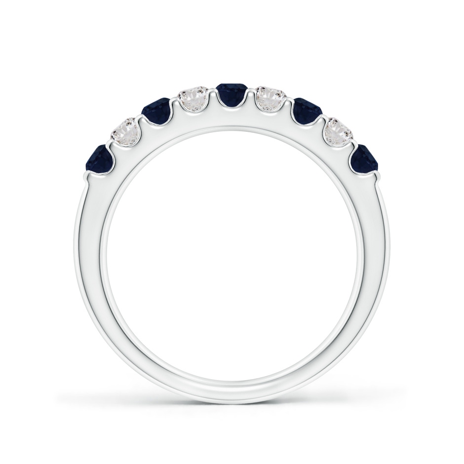 2.5mm A Shared Prong Sapphire and Diamond Half Eternity Ring in White Gold side 199