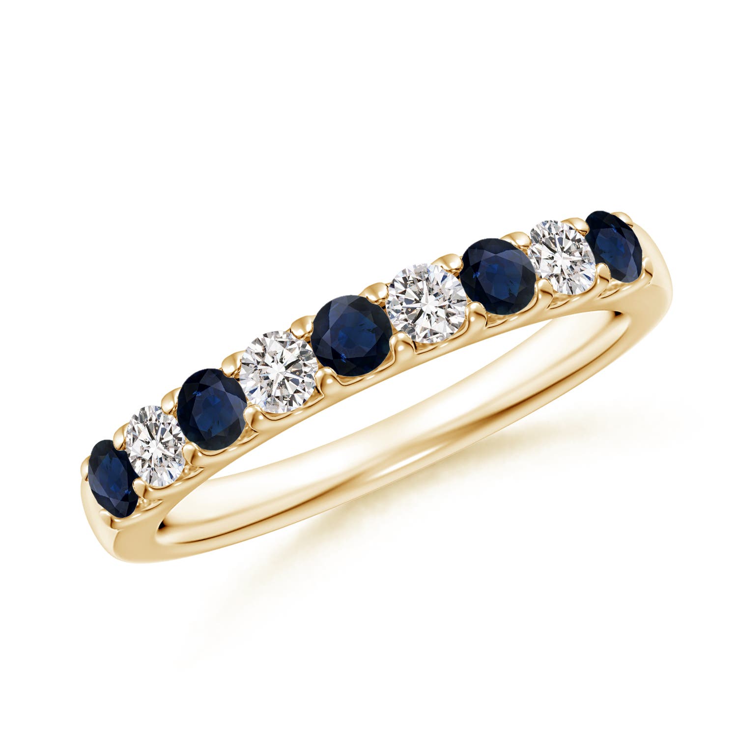 A - Blue Sapphire / 0.73 CT / 14 KT Yellow Gold