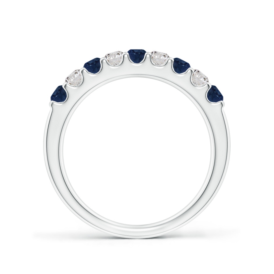 2.5mm AA Shared Prong Sapphire and Diamond Half Eternity Ring in P950 Platinum side 199
